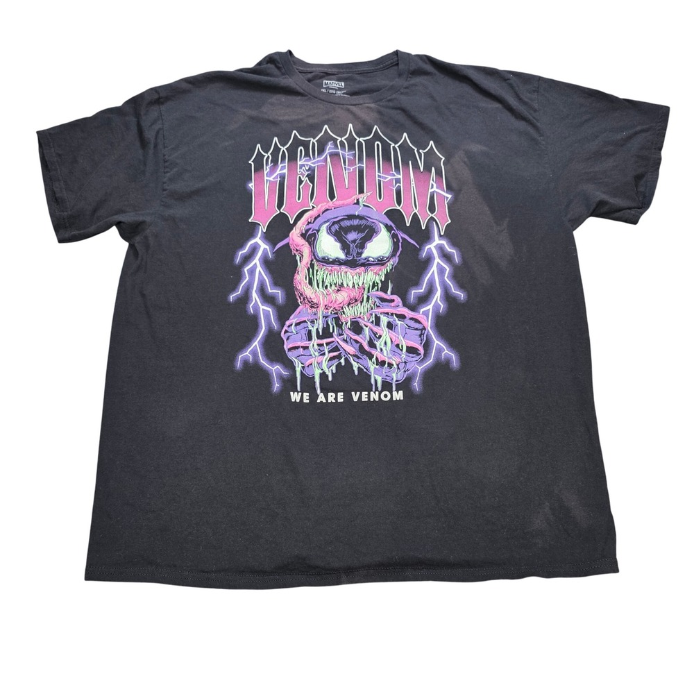 Marvel We Are Venom Graphic T-Shirt Men's Size 2XL Black Short Sleeve Cotton